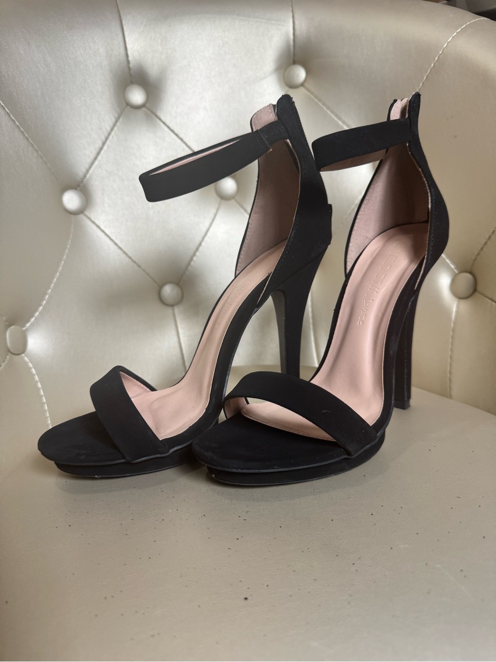 Black Ankle Strap High Heels